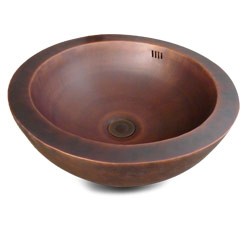 16 gauge vessel mount copper lavatory $478 click for specs